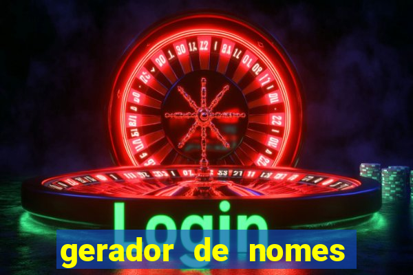 gerador de nomes para jogos