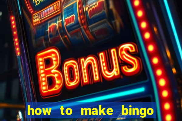 how to make bingo cards in excel