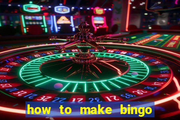 how to make bingo cards in excel