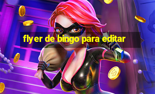 flyer de bingo para editar