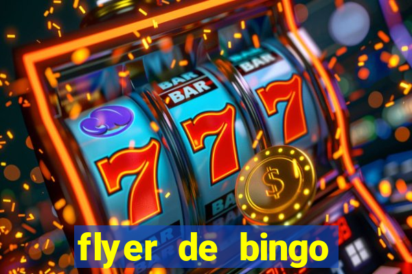 flyer de bingo para editar