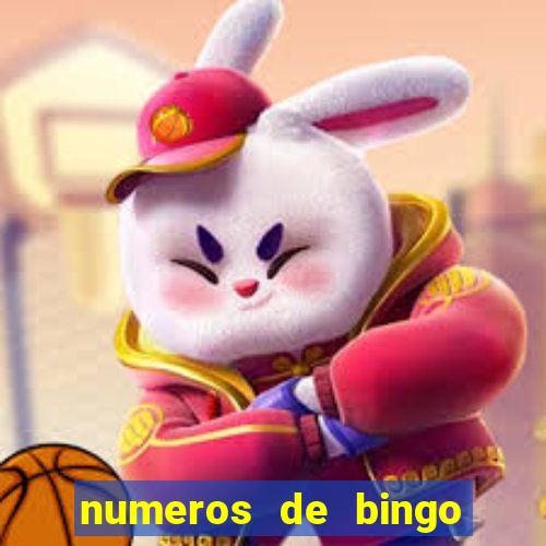 numeros de bingo del 1 al 75