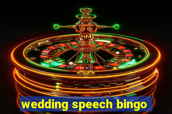 wedding speech bingo