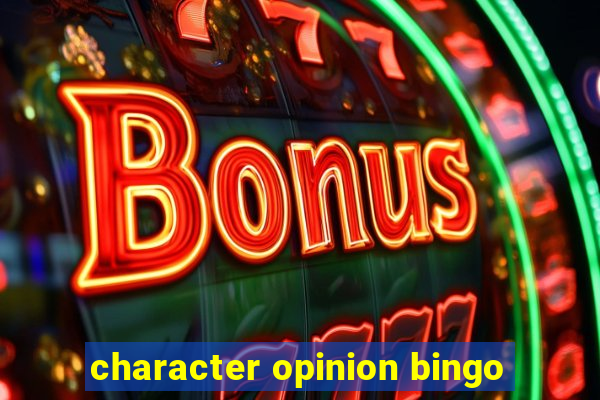 character opinion bingo