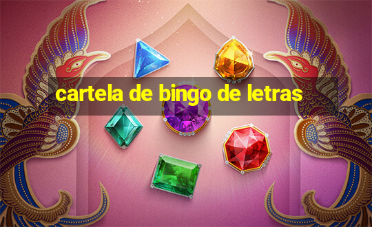 cartela de bingo de letras