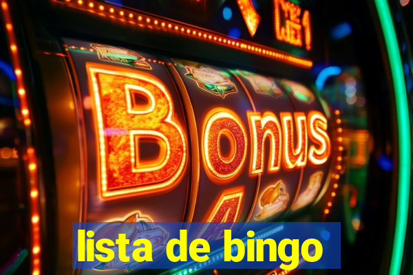 lista de bingo