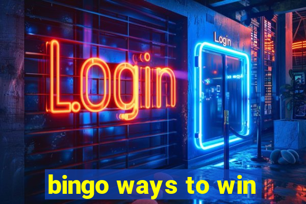 bingo ways to win