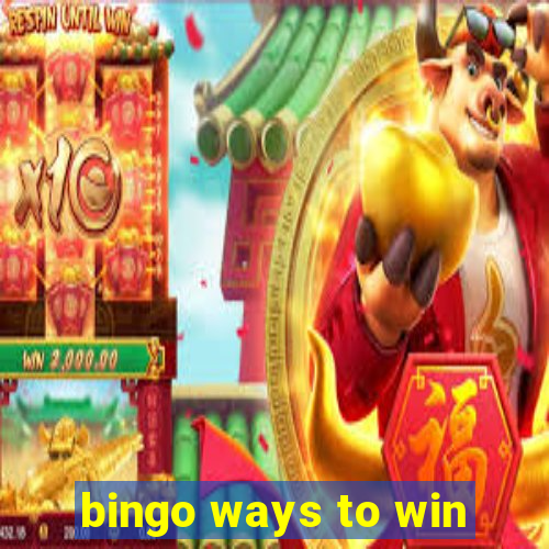 bingo ways to win