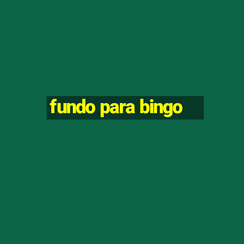 fundo para bingo