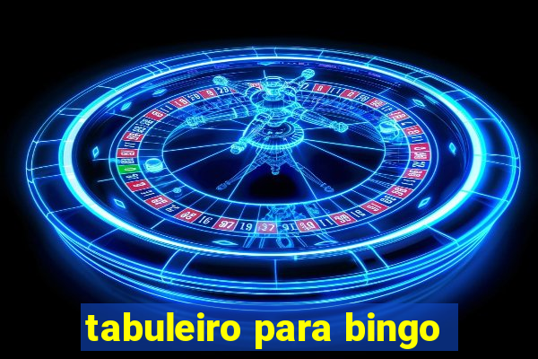 tabuleiro para bingo