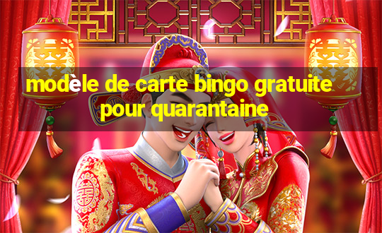 modèle de carte bingo gratuite pour quarantaine