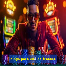 bingo para chá de fraldas