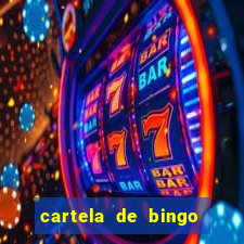 cartela de bingo vazia para imprimir