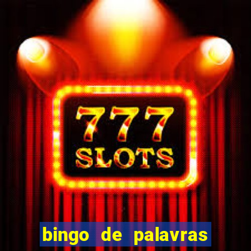 bingo de palavras colorido para imprimir