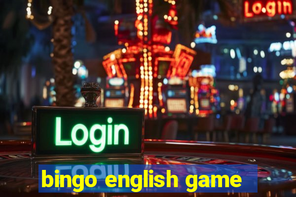 bingo english game