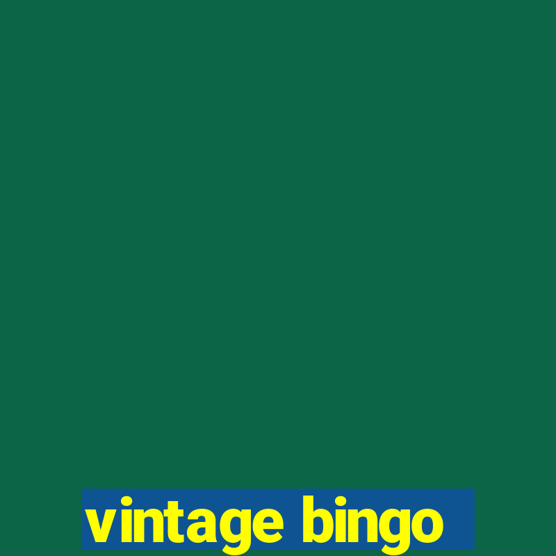 vintage bingo