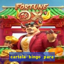 cartela bingo para cha de cozinha imprimir gratis