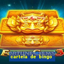 cartela de bingo para chá de bebê