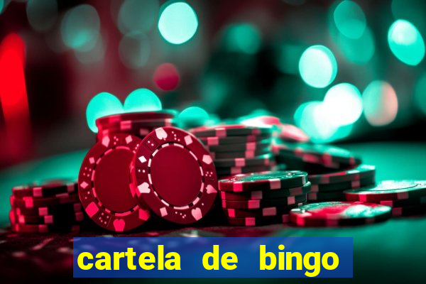 cartela de bingo pra imprimir