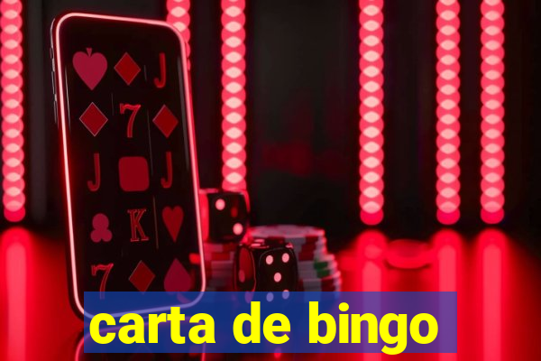 carta de bingo