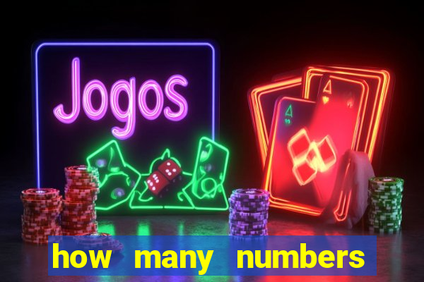 how many numbers in bingo