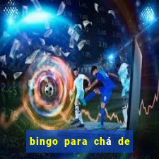 bingo para chá de bebê para imprimir grátis