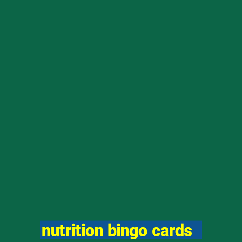 nutrition bingo cards