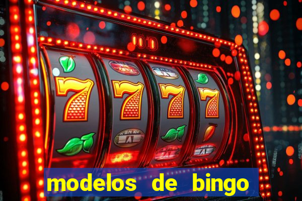 modelos de bingo para imprimir