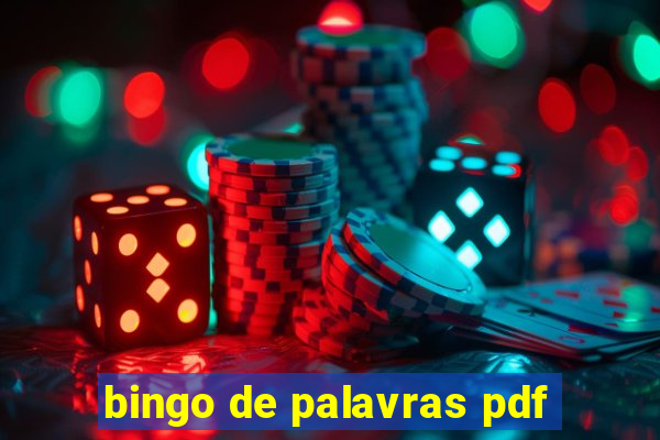 bingo de palavras pdf