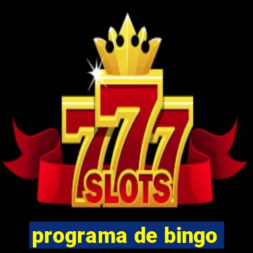 programa de bingo