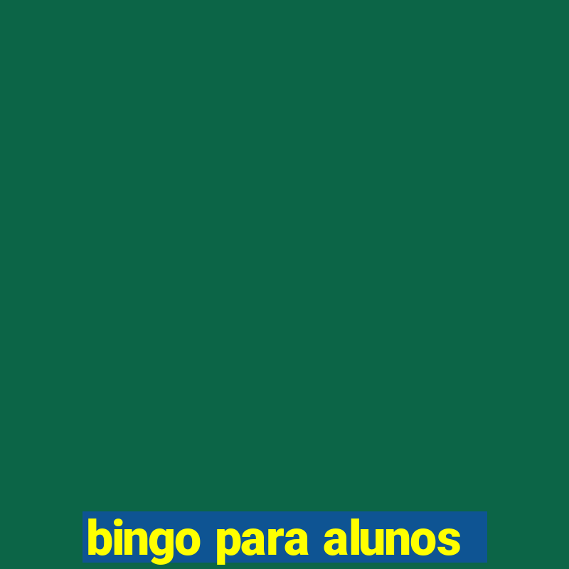 bingo para alunos