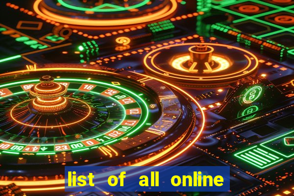 list of all online bingo sites