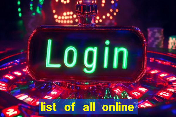 list of all online bingo sites