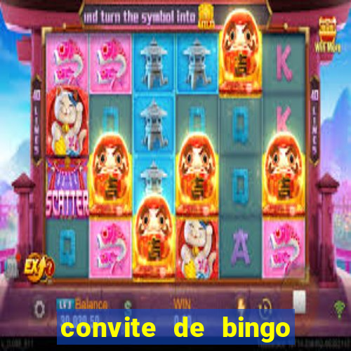 convite de bingo para editar