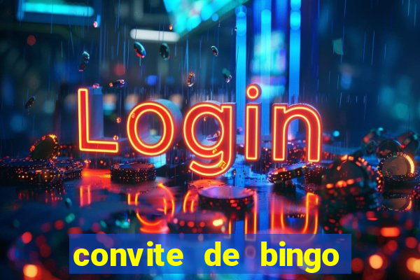 convite de bingo para editar