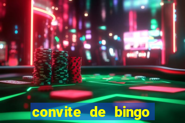 convite de bingo para editar