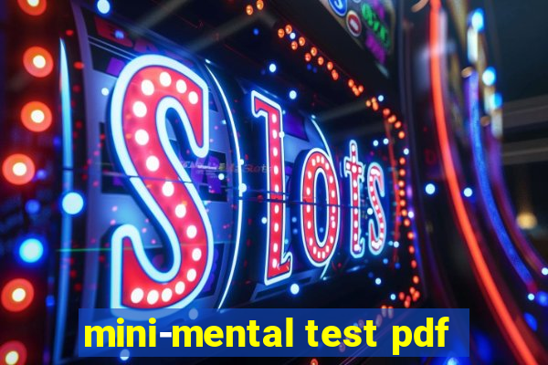 mini-mental test pdf