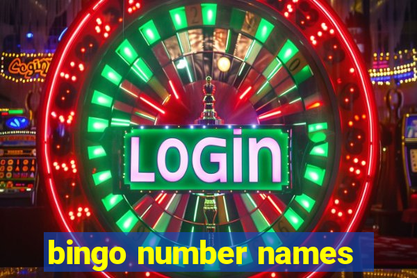 bingo number names