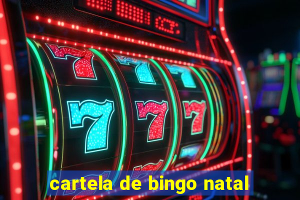 cartela de bingo natal