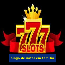 bingo de natal em família