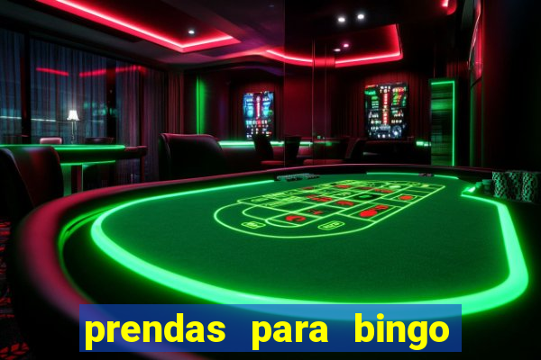 prendas para bingo de natal