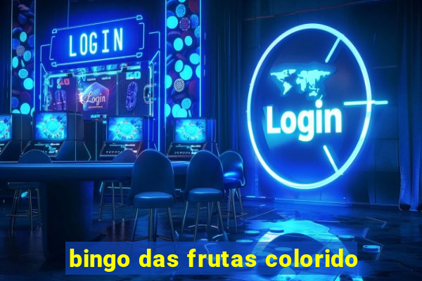 bingo das frutas colorido