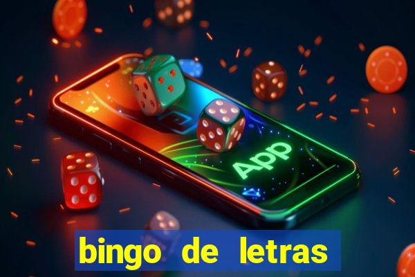 bingo de letras colorido para imprimir