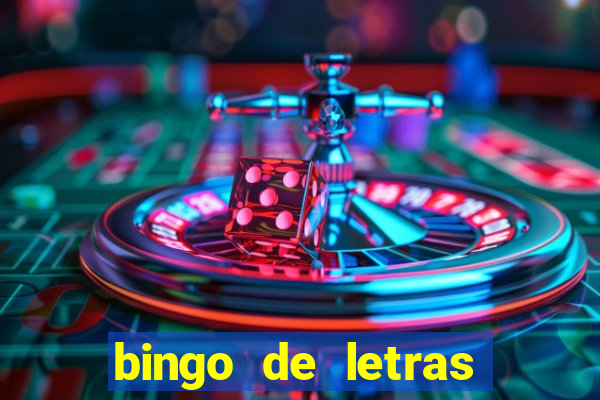 bingo de letras colorido para imprimir