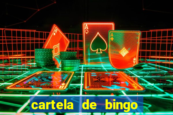 cartela de bingo de letras