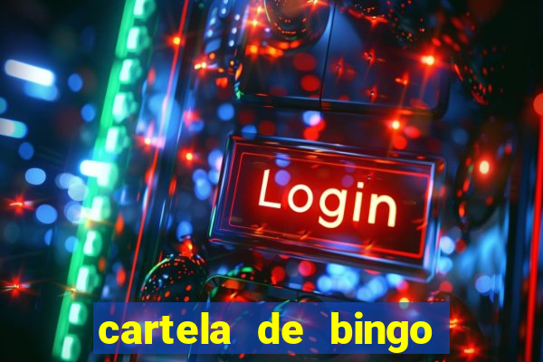 cartela de bingo de letras