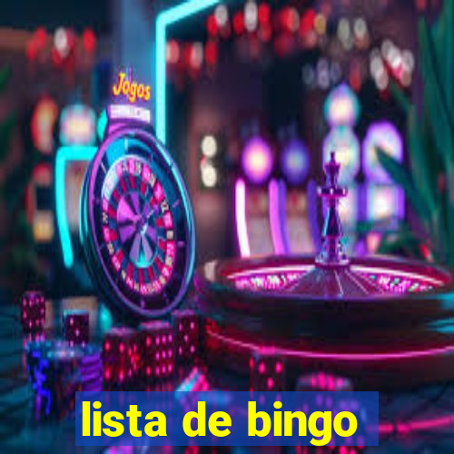 lista de bingo