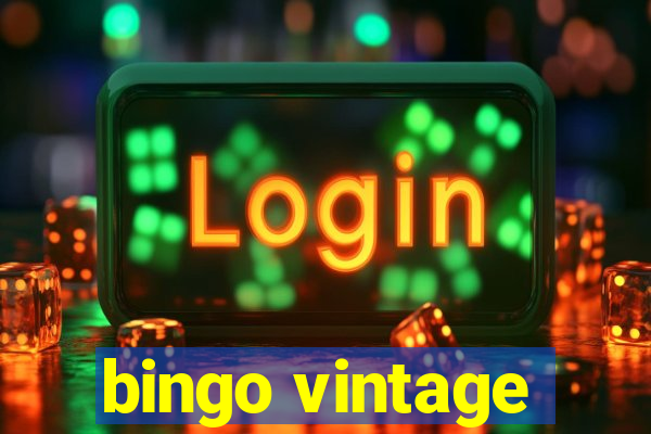 bingo vintage