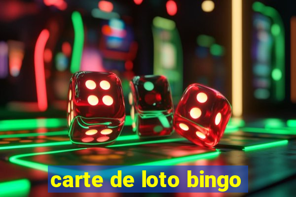 carte de loto bingo